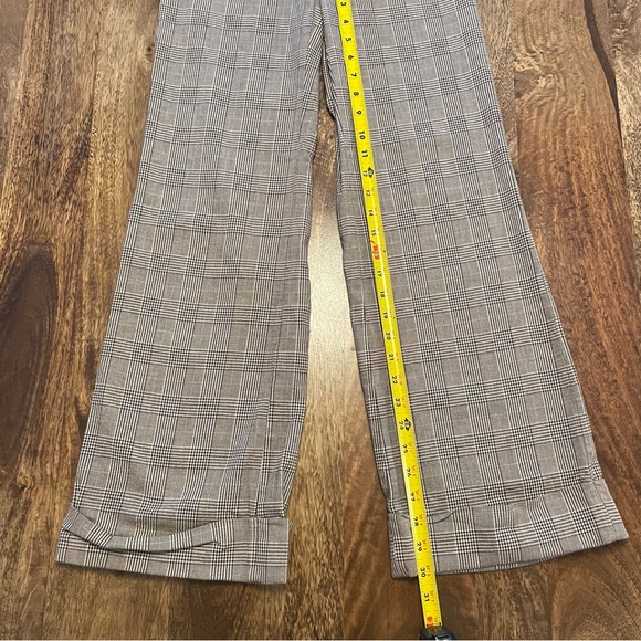 Women’s GAP Flare Pants - Tan Houndstooth Plaid - Picture 3 of 7
